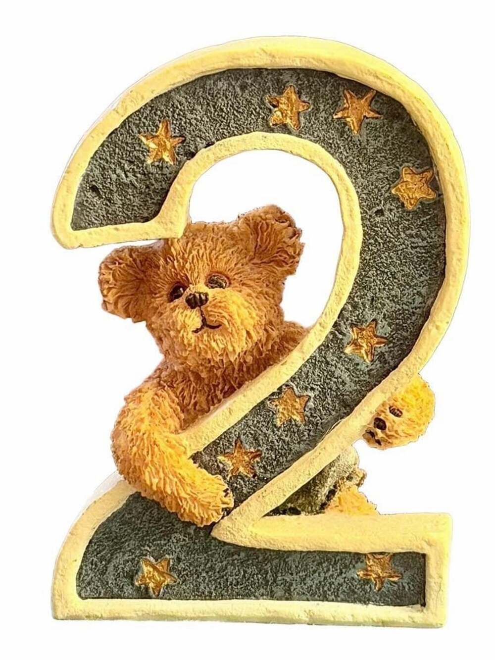 Retired Vintage Boyds Bears T.T. Beanster 2nd Birthday Number Figurine